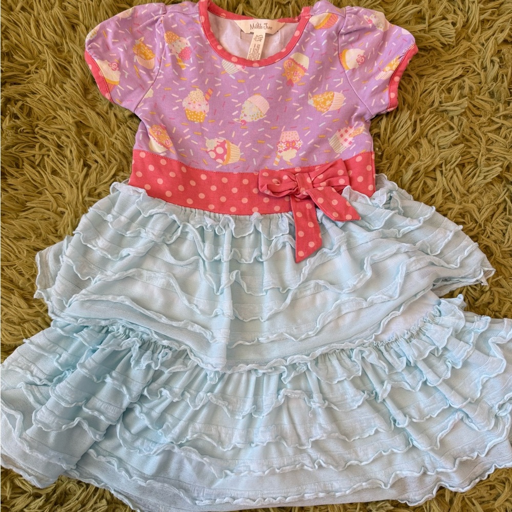 Matilda Jane Purple and Light Blue Ruffle Dress